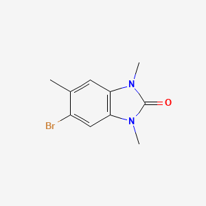 molecular formula C10H11BrN2O B15199385 5-Bromo-1,3,6-trimethyl-1H-benzo[d]imidazol-2(3H)-one 