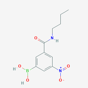 molecular formula C11H15BN2O5 B1519940 (3-(丁基氨基羰基)-5-硝基苯基)硼酸 CAS No. 871332-89-7
