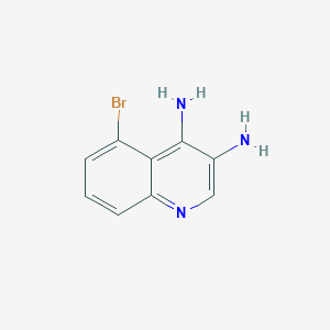 molecular formula C9H8BrN3 B15199459 5-Bromoquinoline-3,4-diamine 