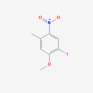 molecular formula C8H8INO3 B15199460 1-Iodo-2-methoxy-4-methyl-5-nitrobenzene 