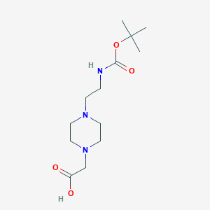 2-(4-(2-((tert-Butoxycarbonyl)amino)ethyl)piperazin-1-yl)acetic acid