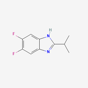 molecular formula C10H10F2N2 B15199488 5,6-difluoro-2-isopropyl-1H-benzo[d]imidazole 