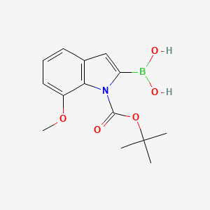 molecular formula C14H18BNO5 B1519949 1-BOC-7-methoxyindole-2-boronic acid CAS No. 913835-81-1