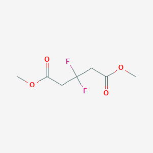 molecular formula C7H10F2O4 B15199511 Dimethyl 3,3-difluoropentanedioate 