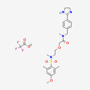 N-(4-(4,5-Dihydro-1H-imidazol-2-yl)benzyl)-2-(2-((4-methoxy-N,2,6-trimethylphenyl)sulfonamido)ethoxy)-N-methylacetamide 2,2,2-trifluoroacetate