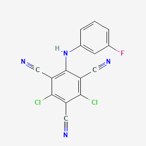 1,3,5-Benzenetricarbonitrile, 4,6-dichloro-2-(m-fluoroanilino)-