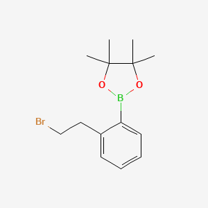 molecular formula C14H20BBrO2 B1519969 2-(2-(2-Bromoethyl)phenyl)-4,4,5,5-tetramethyl-1,3,2-dioxaborolane CAS No. 850567-53-2