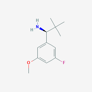 (S)-1-(3-fluoro-5-methoxyphenyl)-2,2-dimethylpropan-1-amine