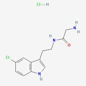 molecular formula C12H15Cl2N3O B1519972 2-氨基-N-[2-(5-氯-1H-吲哚-3-基)乙基]-乙酰胺盐酸盐 CAS No. 1158282-91-7