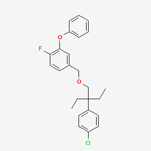 Benzene, 4-((2-(4-chlorophenyl)-2-ethylbutoxy)methyl)-1-fluoro-2-phenoxy-