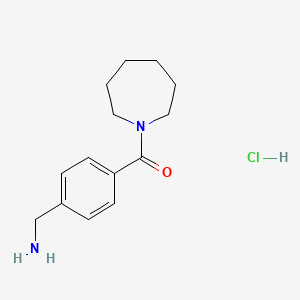 molecular formula C14H21ClN2O B1519980 [4-(Azepane-1-carbonyl)phenyl]methanamine hydrochloride CAS No. 1158361-97-7