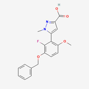 5-(3-(Benzyloxy)-2-fluoro-6-methoxyphenyl)-1-methyl-1H-pyrazole-3-carboxylic acid