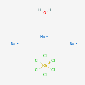 molecular formula Cl6H2Na3ORh B15199808 Sodium hexachlororhodate(III) hydrate 