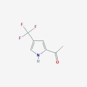 1-(4-(Trifluoromethyl)-1H-pyrrol-2-yl)ethan-1-one