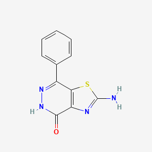 molecular formula C11H8N4OS B1519984 2-氨基-7-苯基[1,3]噻唑并[4,5-d]嘧啶-4(5H)-酮 CAS No. 941868-64-0