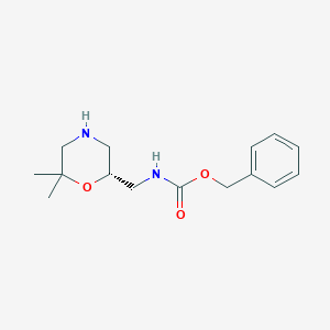 Benzyl (R)-((6,6-dimethylmorpholin-2-yl)methyl)carbamate