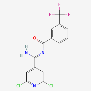 N1-[(2,6-dichloro-4-pyridyl)(imino)methyl]-3-(trifluoromethyl)benzamide