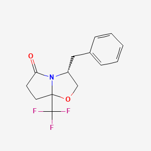 (3R)-3-Benzyl-7a-(trifluoromethyl)tetrahydropyrrolo[2,1-b]oxazol-5(6H)-one