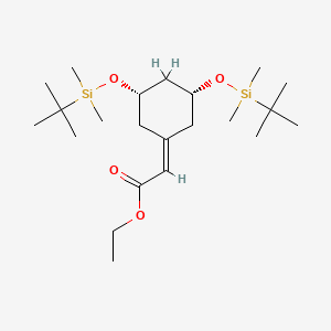 cis-[3,5-Bis[[(1,1-dimethylethyl)dimethylsilyl]oxy]cyclohexylidene]-acetic acid ethyl ester