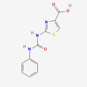 molecular formula C11H9N3O3S B1519995 2-[(Anilinocarbonyl)amino]-1,3-thiazole-4-carboxylic acid CAS No. 941869-61-0