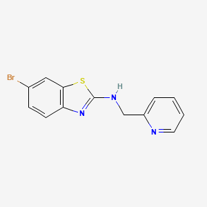 molecular formula C13H10BrN3S B1519996 6-溴-N-(吡啶-2-基甲基)苯并[d]噻唑-2-胺 CAS No. 941867-07-8