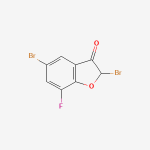 2,5-Dibromo-7-fluorobenzo[b]furan-3(2H)-one