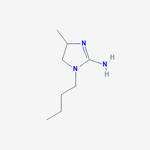 molecular formula C8H17N3 B15199969 1-Butyl-4-methyl-4,5-dihydro-1H-imidazol-2-amine 