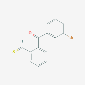 molecular formula C14H9BrOS B15200019 2-(3-Bromobenzoyl)thiobenzaldehyde 