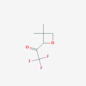 molecular formula C7H9F3O2 B15200021 1-(3,3-Dimethyloxetan-2-yl)-2,2,2-trifluoroethan-1-one CAS No. 671220-27-2