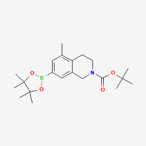 molecular formula C21H32BNO4 B15200023 tert-Butyl 5-methyl-7-(4,4,5,5-tetramethyl-1,3,2-dioxaborolan-2-yl)-3,4-dihydroisoquinoline-2(1H)-carboxylate 