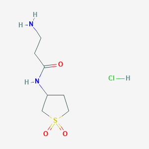 molecular formula C7H15ClN2O3S B1520003 3-氨基-N-(1,1-二氧代四氢噻吩-3-基)丙酰胺盐酸盐 CAS No. 1172392-16-3