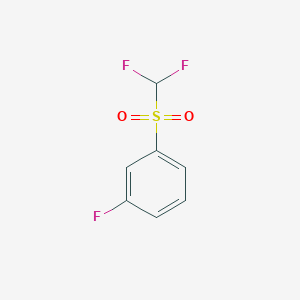 molecular formula C7H5F3O2S B15200040 Difluoromethyl 3-fluorophenyl sulphone 