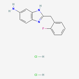 2-[(2-fluorophenyl)methyl]-1H-1,3-benzodiazol-5-amine dihydrochloride