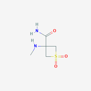 3-(Methylamino)-1,1-dioxo-thietane-3-carboxamide