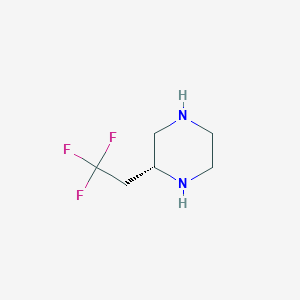 molecular formula C6H11F3N2 B15200094 (R)-2-(2,2,2-Trifluoroethyl)piperazine 