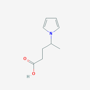 molecular formula C9H13NO2 B15200100 4-(1H-Pyrrol-1-yl)pentanoic acid 