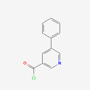 molecular formula C12H8ClNO B15200126 5-Phenylnicotinoyl chloride 