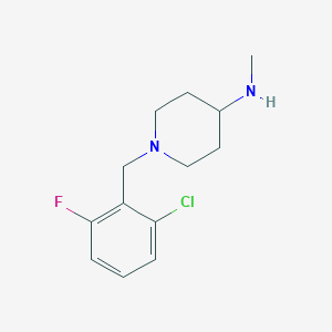 molecular formula C13H18ClFN2 B15200144 1-(2-Chloro-6-fluorobenzyl)-N-methylpiperidin-4-amine 