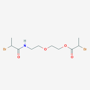 molecular formula C10H17Br2NO4 B15200163 2-(2-(2-Bromopropanamido)ethoxy)ethyl 2-bromopropanoate 