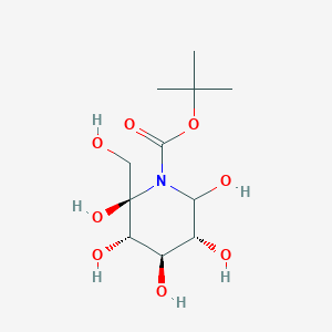 tert-Butyl (2R,3S,4R,5R)-2,3,4,5,6-pentahydroxy-2-(hydroxymethyl)piperidine-1-carboxylate