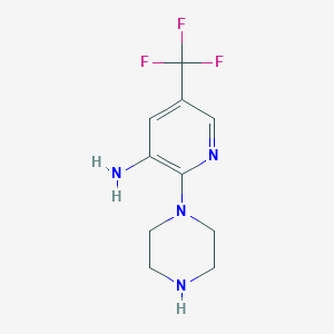 2-(Piperazin-1-yl)-5-(trifluoromethyl)pyridin-3-amine