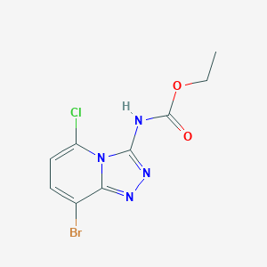 Ethyl (8-bromo-5-chloro-[1,2,4]triazolo[4,3-a]pyridin-3-yl)carbamate