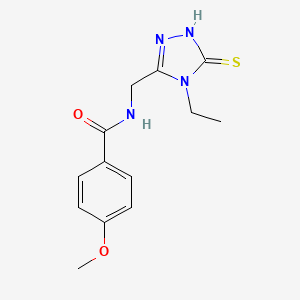 N-(4-Ethyl-5-mercapto-4H-[1,2,4]triazol-3-ylmethyl)-4-methoxy-benzamide