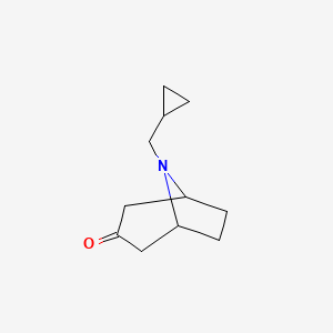 molecular formula C11H17NO B1520022 8-(Cyclopropylmethyl)-8-azabicyclo[3.2.1]octan-3-one CAS No. 1184918-93-1