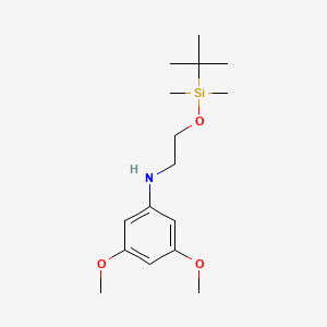 molecular formula C16H29NO3Si B15200227 N-(2-((tert-Butyldimethylsilyl)oxy)ethyl)-3,5-dimethoxyaniline 