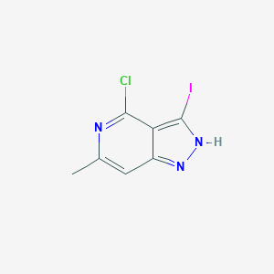 molecular formula C7H5ClIN3 B15200234 4-chloro-3-iodo-6-methyl-1H-pyrazolo[4,3-c]pyridine CAS No. 1347759-25-4