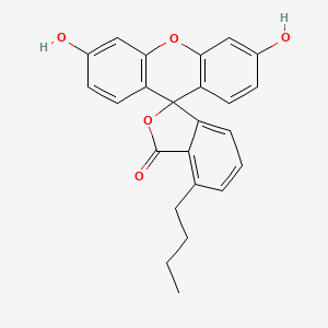 molecular formula C24H20O5 B15200291 4-Butyl-3',6'-dihydroxy-3H-spiro[isobenzofuran-1,9'-xanthen]-3-one 