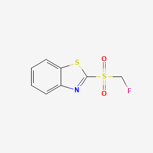 molecular formula C8H6FNO2S2 B15200304 Benzothiazole, 2-[(fluoromethyl)sulfonyl]- CAS No. 189579-72-4