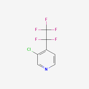 molecular formula C7H3ClF5N B15200311 3-Chloro-4-(pentafluoroethyl)pyridine CAS No. 1816286-90-4