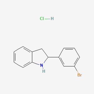 molecular formula C14H13BrClN B1520034 2-(3-Bromophenyl)indoline hydrochloride CAS No. 1177305-52-0